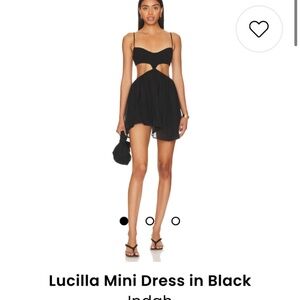 Indah Lucilla black cut out mini dress ( Revolve )